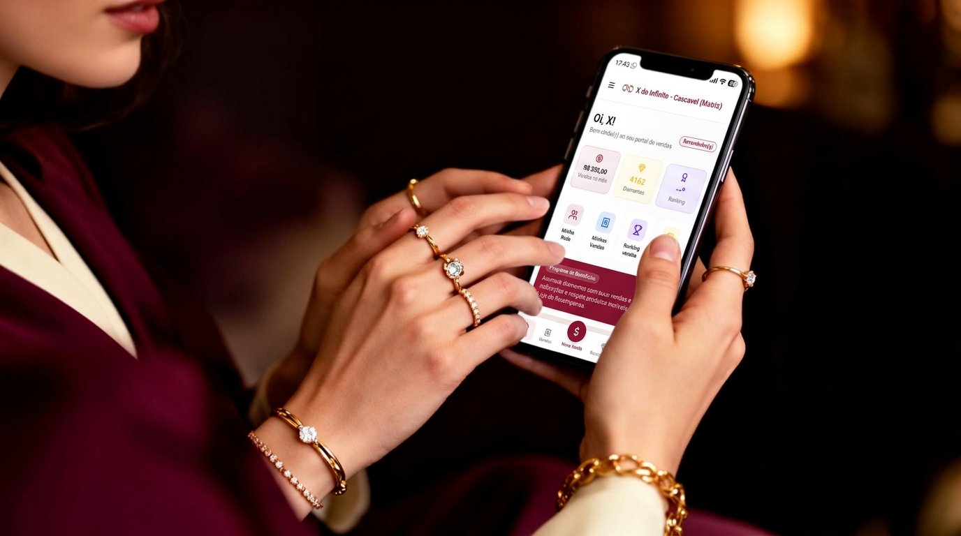 Embaixadora navegando no app Xizinha